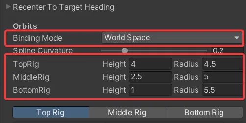Cinemachineのカメラの動きを設定