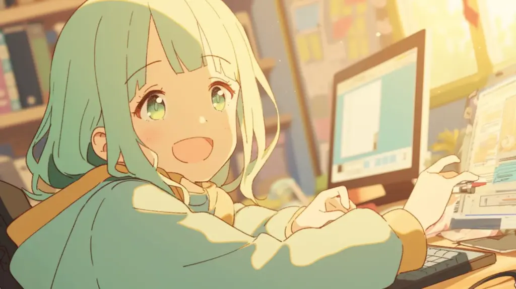 Unityシーンビューを効率的に使う女の子のイメージ