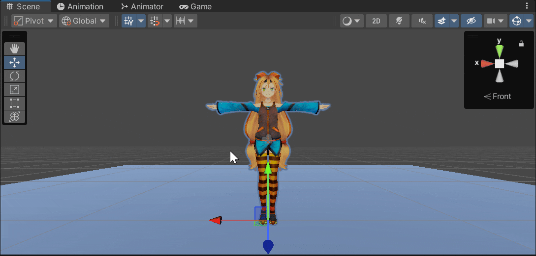 オブジェクトに対してズーム操作をするイメージ図